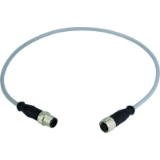 M12 Cable Assembly A-cod st/st m/f 2,5m