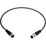 M12 Cable Assembly A-cod st/st m/f 7,5m
